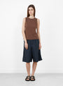 The Johnny Tank from Girls of Dust comes in Aztek Brown at couveture & The Garbstore
model front 