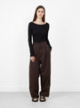Ambassador Pants Coffee Brown from Girls of Dust at Couverture & The Garbstore
model front