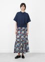 Half Zip Short Sleeve Sweater Navy from BEAMS BOY at Couverture & The Garbstore
model front 