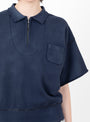 Half Zip Short Sleeve Sweater Navy from BEAMS BOY at Couverture & The Garbstore
model detail