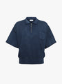 Half Zip Short Sleeve Sweater Navy from BEAMS BOY at Couverture & The Garbstore
front 
