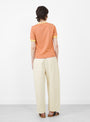 Striped Binder Short Sleeve T-Shirt Yellow from BEAMS BOY at Couverture & The Garbstore
model back