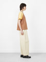 Slab Jersey Crazy Short Sleeve T-Shirt Brown from BEAMS BOY at couverture & The Garbstore
model side