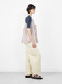 The Cotton Gather Non-Sleeve Shirt from BEAMS BOY comes in Dusty Pink at Couverture & The Garbstore
model side