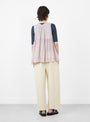The Cotton Gather Non-Sleeve Shirt from BEAMS BOY comes in Dusty Pink at Couverture & The Garbstore
model back
