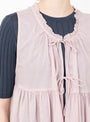 The Cotton Gather Non-Sleeve Shirt from BEAMS BOY comes in Dusty Pink at Couverture & The Garbstore
model detail