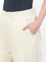 The Spring Pleated Trouser from 7115 by Szeki comes in Off White from Couverture & The Garbstore
model detail