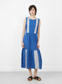 The Amee Dress from Sideline comes in Cobalt Stripe Mix at Couverture & The Garbstore 
model front