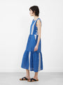 The Amee Dress from Sideline comes in Cobalt Stripe Mix at Couverture & The Garbstore 
model side