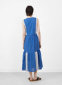 The Amee Dress from Sideline comes in Cobalt Stripe Mix at Couverture & The Garbstore 
model back 