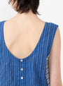 The Wake Top from Sideline comes in Cobalt Stripe at Couverture & The Garbstore
model back 