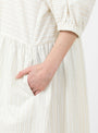 The Heather Dress from Sideline comes in Soft Yellow Stripe at Couverture & The Garbstore
model pocket 