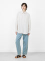 The Carlotta Shirt from Soeur comes in Grey and Orange Stripe at Couverture & The Garbstore model front
