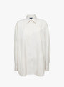 The Carlotta Shirt from Soeur comes in Grey and Orange Stripe at Couverture & The Garbstore
front 
