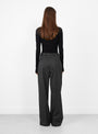 The Primary Trousers from mfpen come in Wide Grey Double Stripe at Couverture & The Garbstore
model back