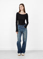 The Selvedge Denim Straight Cut from Chimala comes in Dark Engineer at Couverture & The Garbstore
model front 