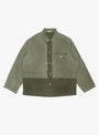 The Vintage USMA HBT M-44 Jacket from A.PRESSE comes in Sage at Couverture & The Garbstore
front 