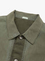 The Vintage USMA HBT M-44 Jacket from A.PRESSE comes in Sage at Couverture & The Garbstore
collar 