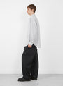 The High Density Weather Cloth Trouser from A.PRESSE comes in Black at Couverture & The Garbstore
Model Side