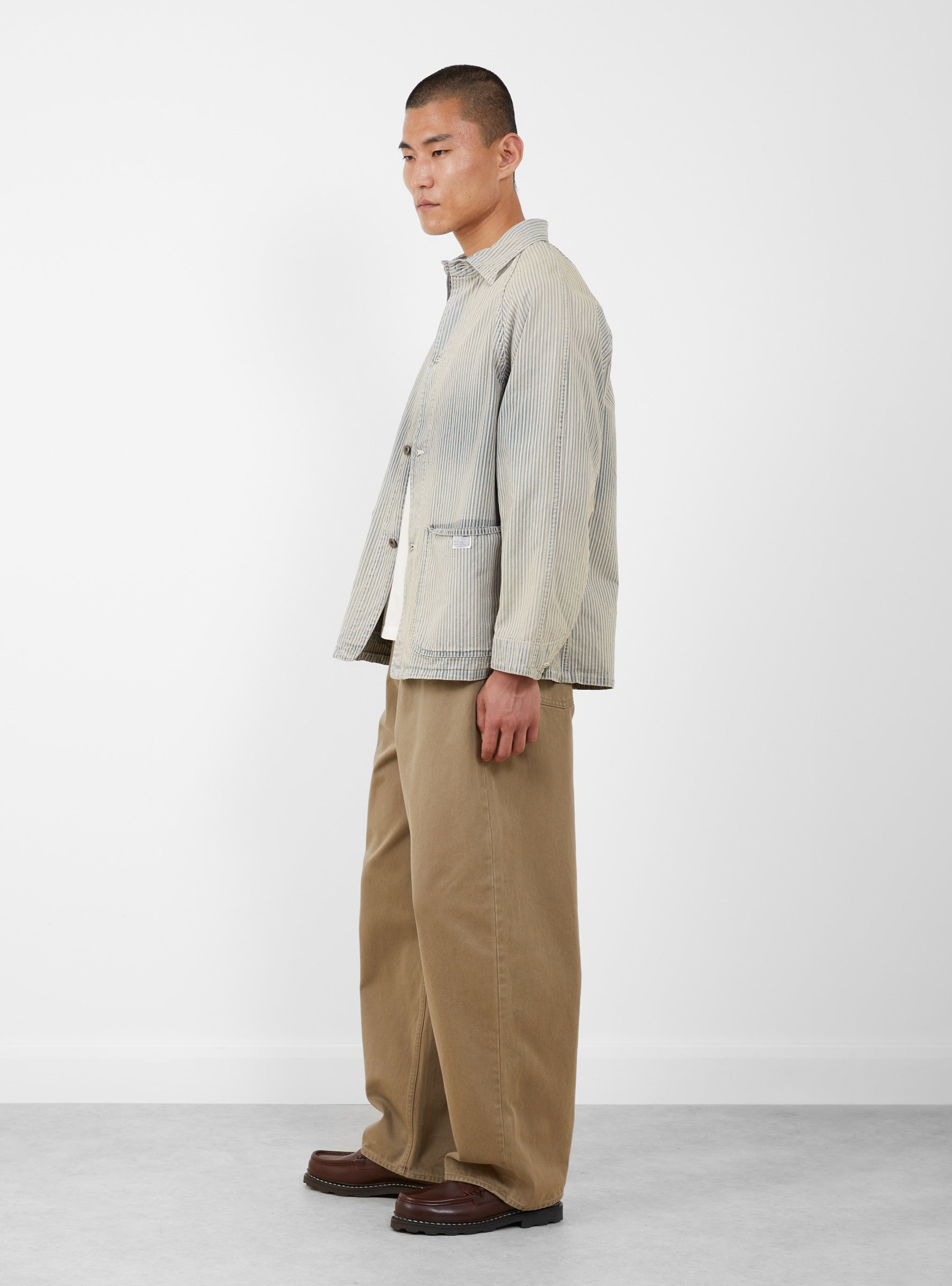 Liberty Hickoree Cactus Coverall Hickoree KAPITAL (model side) at Couverture & The Garbstore