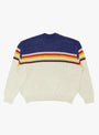 The 5G Cotton Knit Peckish Rainbowy Crew Sweater from Kapital comes in Aubergine at Couverture & The Garbstore
front