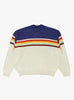 The 5G Cotton Knit Peckish Rainbowy Crew Sweater from Kapital comes in Aubergine at Couverture & The Garbstore
front