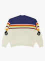 The 5G Cotton Knit Peckish Rainbowy Crew Sweater from Kapital comes in Aubergine at Couverture & The Garbstore
back
