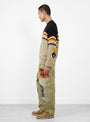 The 5G Cotton Knit Peckish Rainbowy Crew Sweater from Kapital comes in Black at Couverture & The Garbstore
model side 