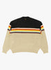The 5G Cotton Knit Peckish Rainbowy Crew Sweater from Kapital comes in Black at Couverture & The Garbstore
front 