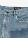 14oz-Denim-5-Pocket-Baggy-Jeans-Blue-KAPITAL-(Button Detail) at Couverture & The Garbstore