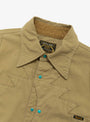 Thunderbird Husky Western Shirt-Beige-KAPITAL at Couverture & The Garbstore Collar