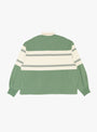 Panel Striped Jersey Rugby Shirt Green KAPITAL (back) at Couverture & The Garbstore