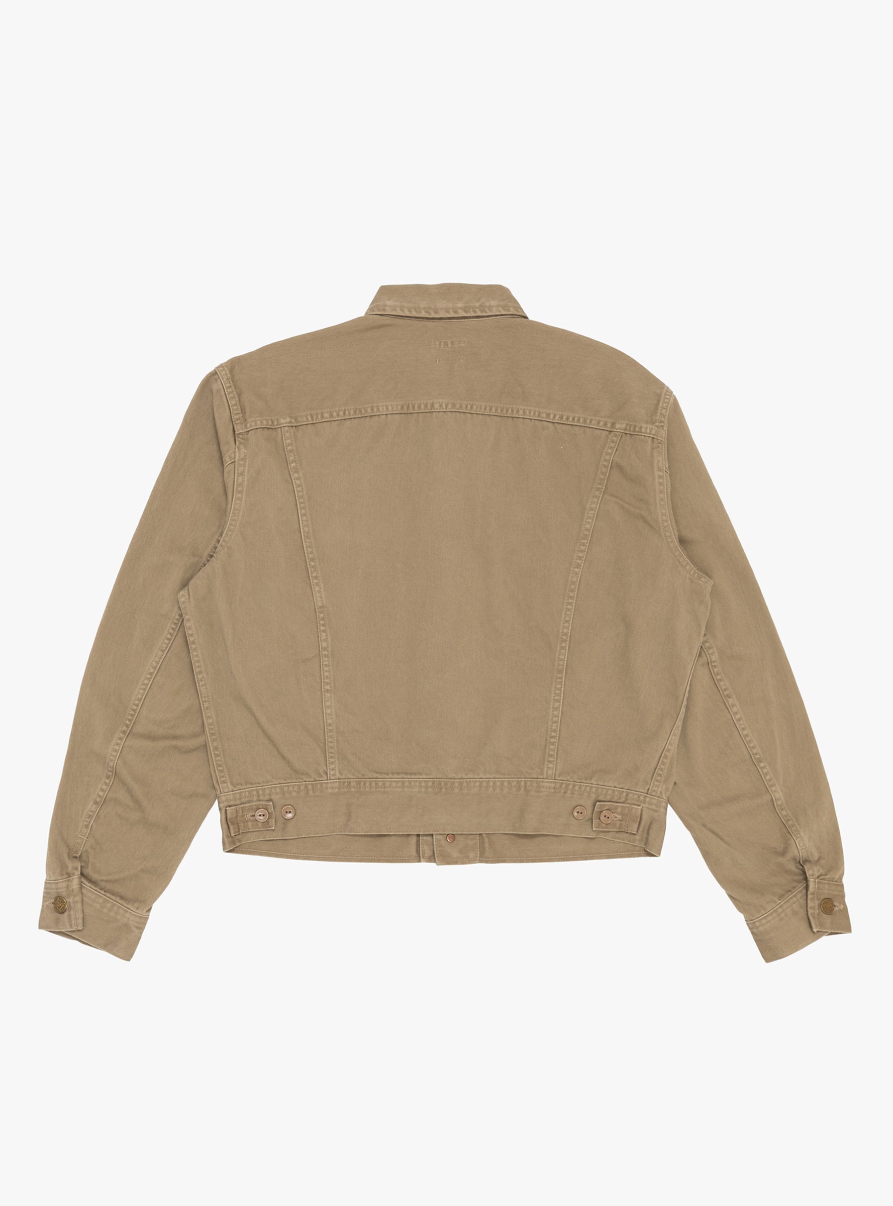 Vintage Satin Westerner Jacket Mocha Beige KAPITAL (Angle) at Couverture & The Garbstore