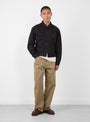 Vintage Satin Club Baggy 5P Pants Mocha Beige KAPITAL (model front) at Couverture & The Garbstore