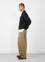 Vintage Satin Club Baggy 5P Pants Mocha Beige KAPITAL (model side) at Couverture & The Garbstore