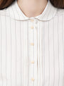 The Jane Blouse Cream with Pencil Stripe from A'Court at Couverture & The Garbstore
model detail