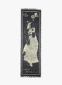 Kayo Hueso Rayon Fringed Stole Black KAPITAL (top view flat) at Couverture & The Garbstore