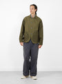 Gabardine Ringoman Coverall-Khaki-KAPITAL model front at Couverture & The Garbstore