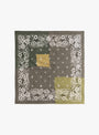 Garen Patchwork Selvedge Bandana-Khaki-KAPITAL at Couverture & The Garbstore Main