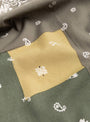 Garen Patchwork Selvedge Bandana-Khaki-KAPITAL at Couverture & The Garbstore Close Up