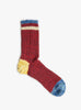 60 Yarns Happy Heel Socks Red KAPITAL (top view) at Couverture & The Garbstore
