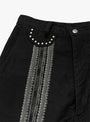 12oz Yagasuri Jacquard Denim Nime Pants from Kapital come in Black at Couverture & The Garbstore detail