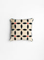 The Marigold Cushion Petrol/Dusty White from Christina Lundsteen at Couverture and The Garbstore 
front