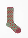144 Yarns CALICO Socks Turquoise from Kapital at Couverture & The Garbstore
front 