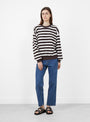 The Sifnos Sweatshirt Striped Terry from Suzie Kondi at Couverture & The Garbstore
model front 