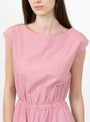 The Demi Boatneck Dress Poppy Stripe from Suzie Kondi at Couverture & the Garbstore detail