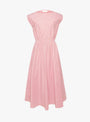 The Demi Boatneck Dress Poppy Stripe from Suzie Kondi at Couverture & the Garbstore
front 