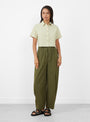 The Papery Lantern Trousers from 7115 by Szeki come in Olive at Couverture & The Garbstore
model front