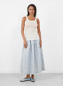 The Stella Basic Tank in Pearl from Malu at Couverture and The Garbstore
model front