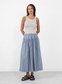 The Lola Cami Tank Sky in Grey from Malu at Couverture and The Garbstore model front